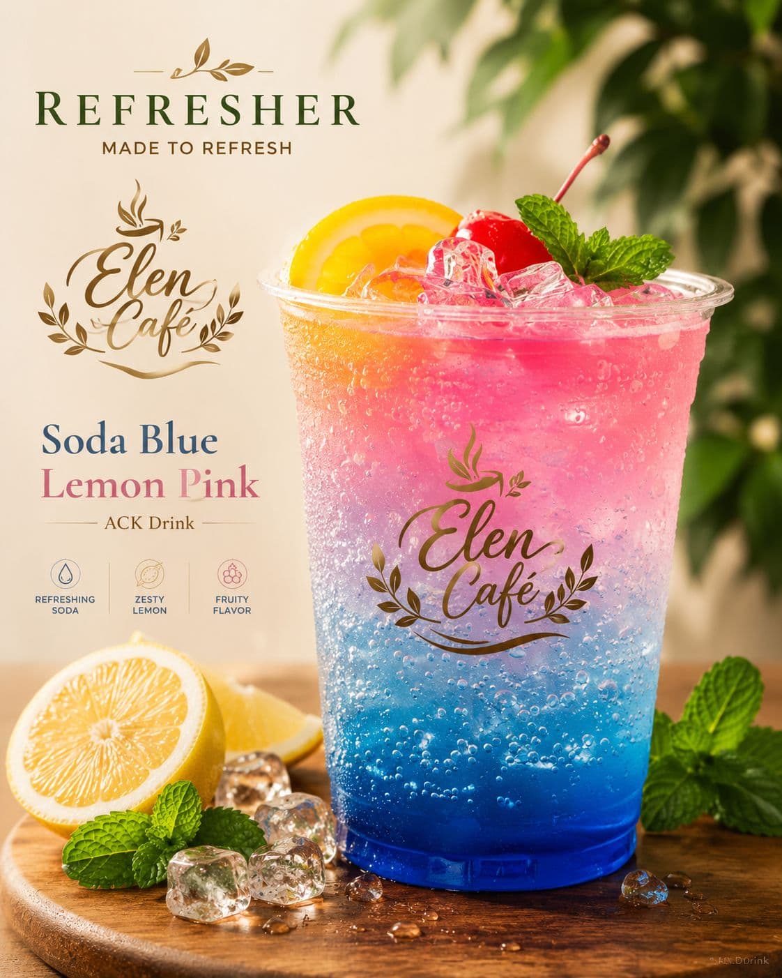 Soda Blue Lemon Pink